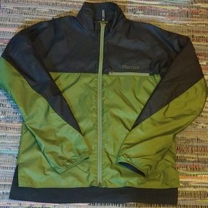 Men's Marmot DriClime windshirt, grn/blk - Med